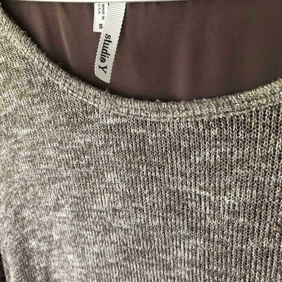 Flowy Mauve Splitback HighLow Sweater - Picture 3 of 3